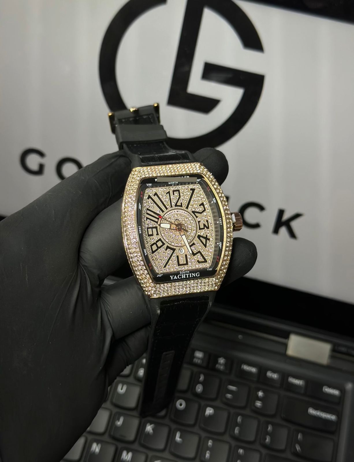 Franck Muller Vanguard Yachting Diamond Edition (without Box) ( black)