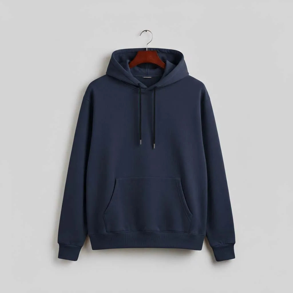 Men's Fleece Plain Hoodie