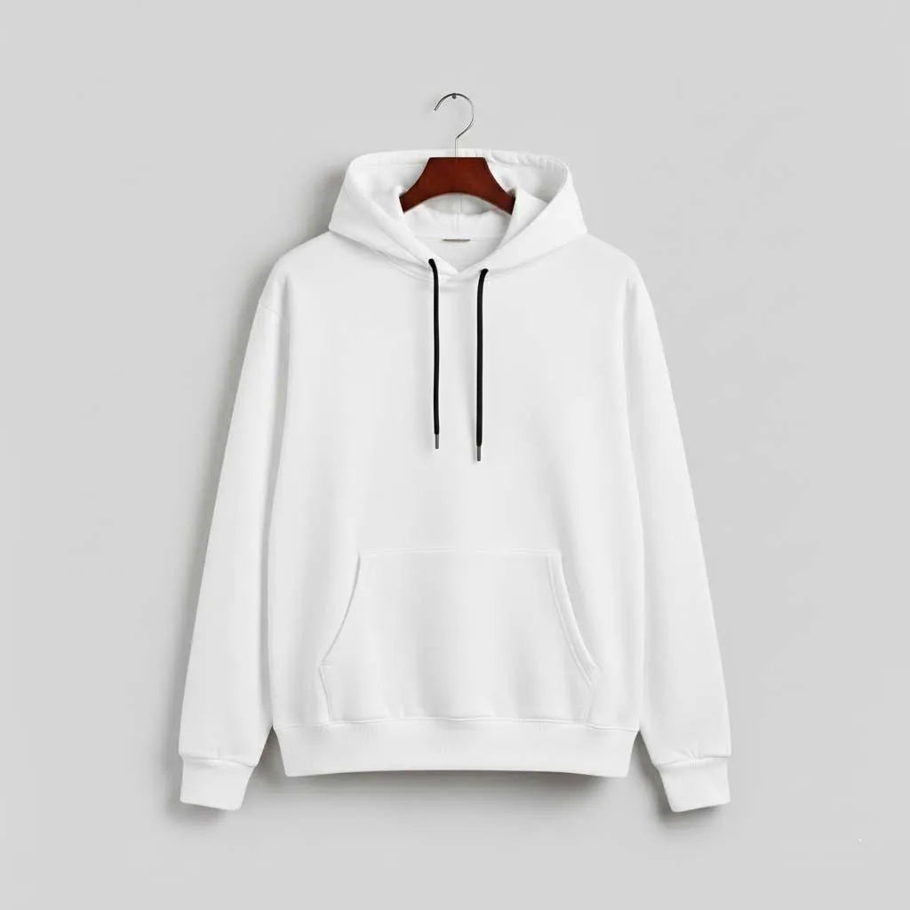 Men's Fleece Plain Hoodie