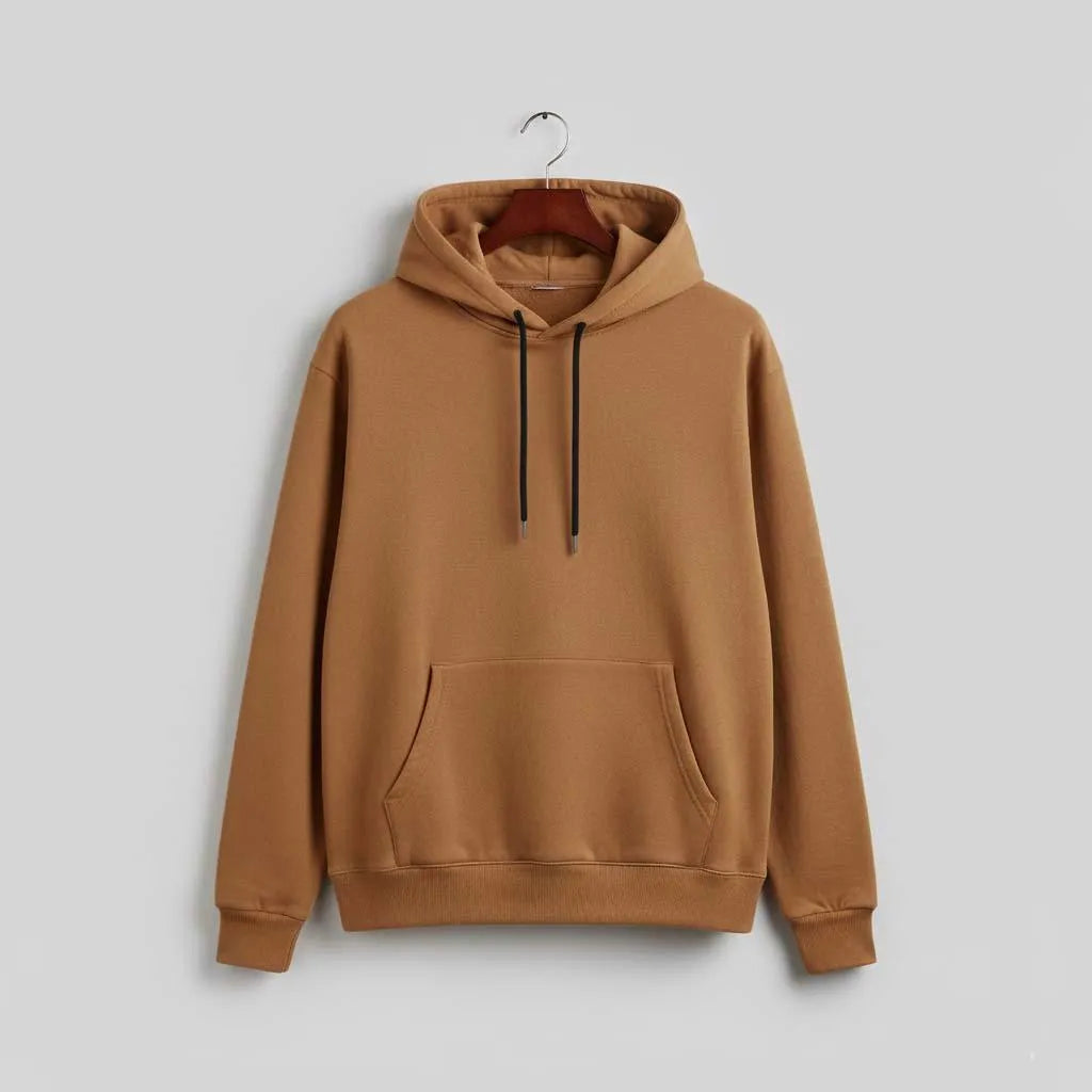 Men's Fleece Plain Hoodie